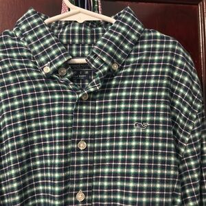 Boys size 16 vineyard vines, button-down shirt, flannel material